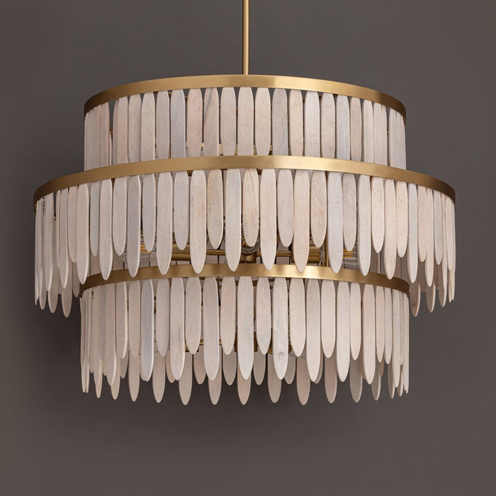Maxim Lighting Marimba 10 Light 25.5" Chandelier, Weathered White