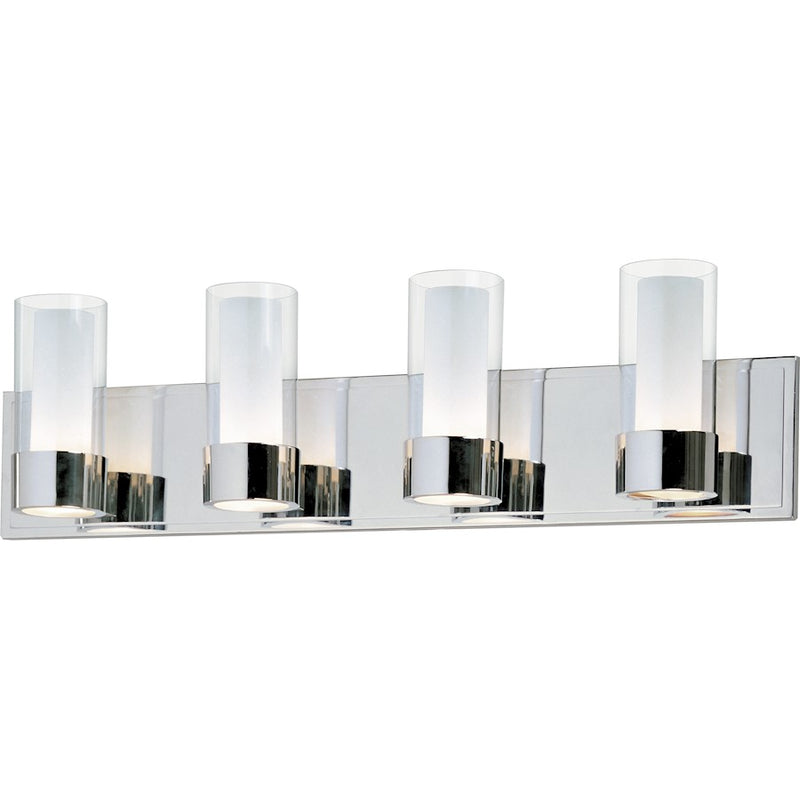 Maxim Lighting Silo LED Bath Vanity, Chrome/Clear/Frosted
