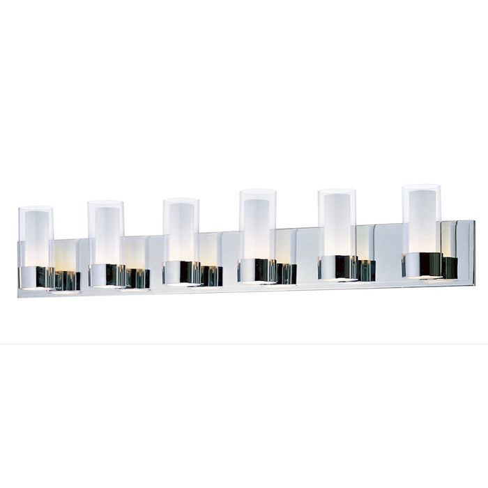 Maxim Lighting Silo 6 Light Bath Vanity, Chrome/Clear/Frosted