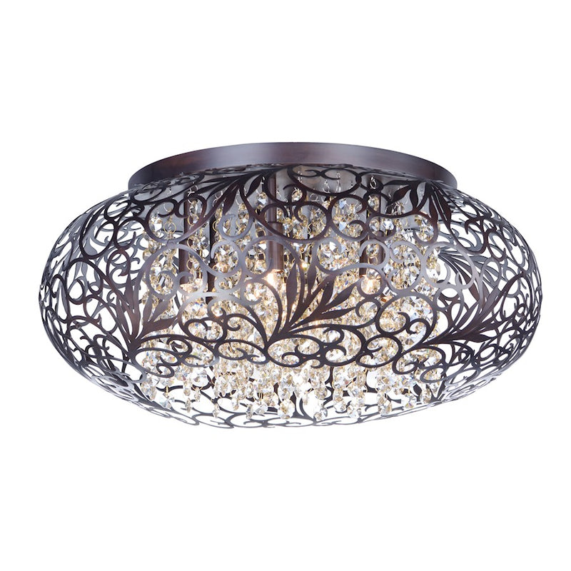 Maxim Lighting 7.75" x 18" Arabesque 7 Lt Flush Mount, Bronze