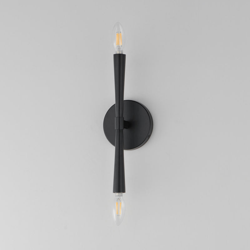Maxim Lighting Rome 2 Light 13.5" Wall Sconce, Black