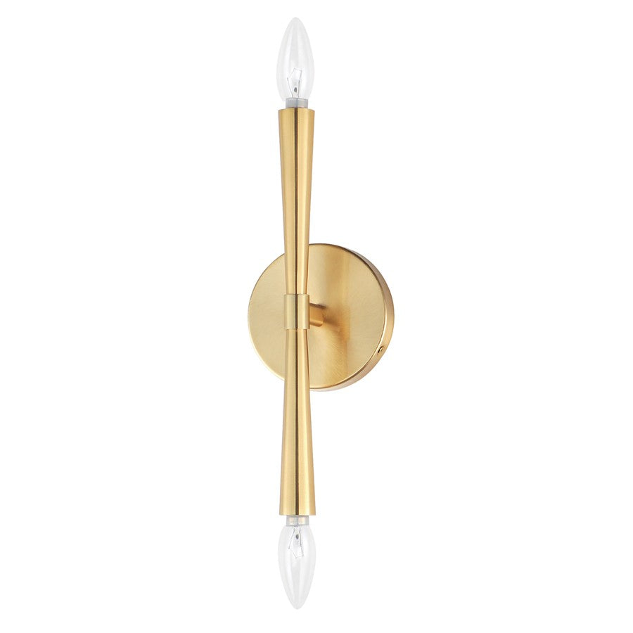 Maxim Lighting Rome 2 Light 13.5" Wall Sconce, Satin Brass - 24620SBR
