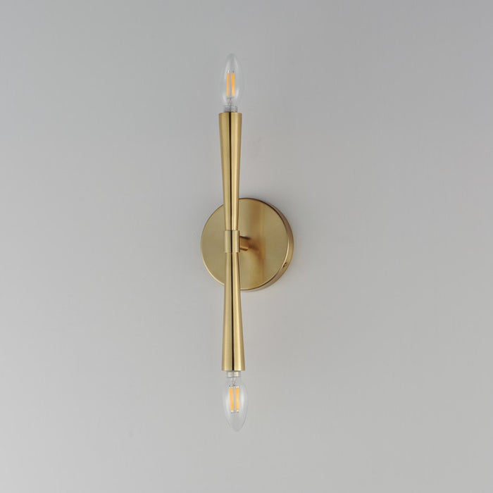 Maxim Lighting Rome 2 Light 13.5" Wall Sconce, Satin Brass