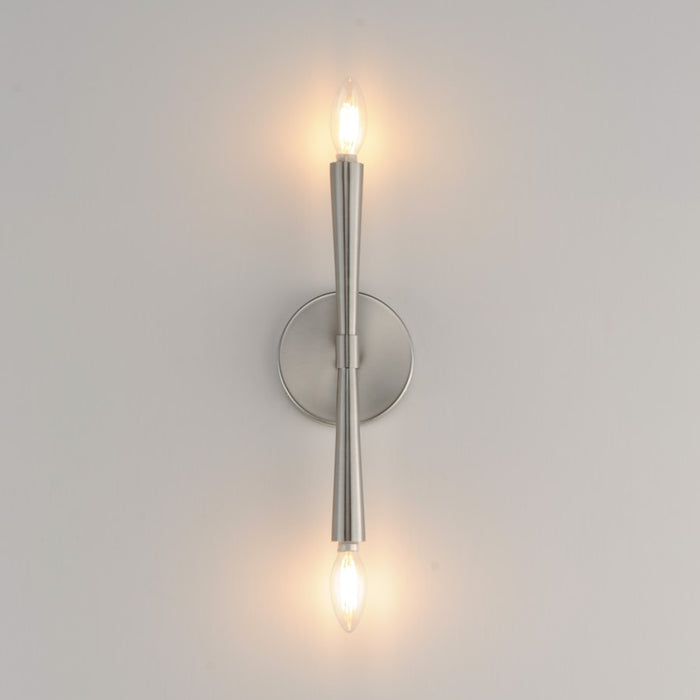 Maxim Lighting Rome 2 Light 13.5" Wall Sconce, Satin Nickel
