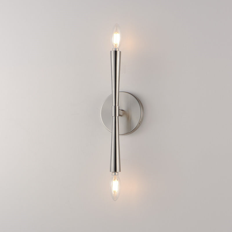 Maxim Lighting Rome 2 Light 13.5" Wall Sconce, Satin Nickel