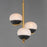 Maxim Lucerne 3Lt Entry Foyer Pendant, Black/Brass/Marble