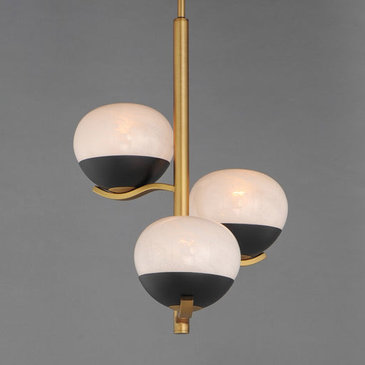 Maxim Lucerne 3Lt Entry Foyer Pendant, Black/Brass/Marble