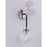 Maxim Lighting Atom 2-Light Sconce, Black/Nickel/White