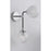 Maxim Lighting Atom 2-Light Sconce, Black/Nickel/White