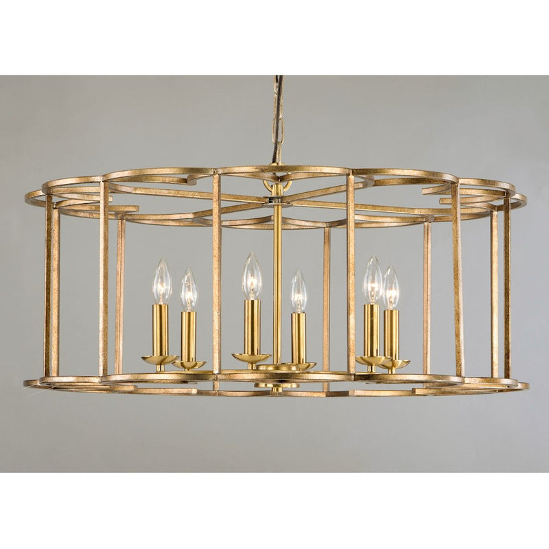 Maxim Lighting 14.5' x 31.5' Helix 6 Light Chandelier, Bronze Fusion
