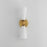 Maxim Lighting Krevat 2 Light Wall Sconce, Black/Aged Brass/White