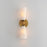 Maxim Lighting Krevat 2 Light Wall Sconce, Black/Aged Brass/White