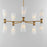 Maxim Lighting Krevat 10 Light Chandelier, Black/Aged Brass/White