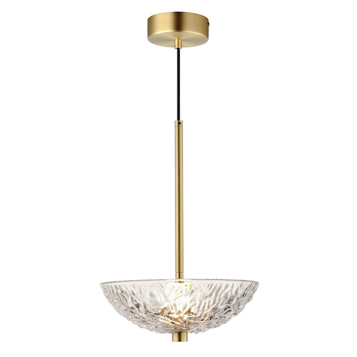 Maxim Lighting Metropolis 1 Light Wall Sconce, Brass/Textured Clear