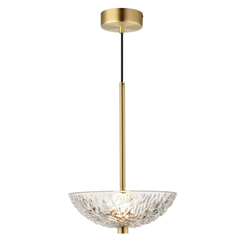 Maxim Lighting Metropolis 1 Light Wall Sconce, Brass/Textured Clear