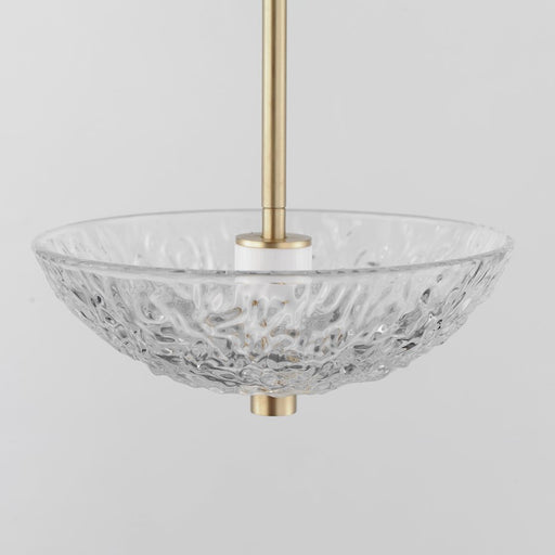 Maxim Lighting Metropolis 1 Light Wall Sconce, Brass/Textured Clear