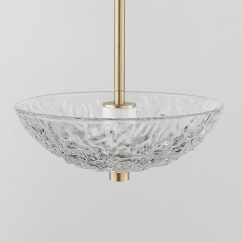 Maxim Lighting Metropolis 1 Light Wall Sconce, Brass/Textured Clear