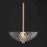 Maxim Lighting Metropolis 1 Light Wall Sconce, Brass/Textured Clear