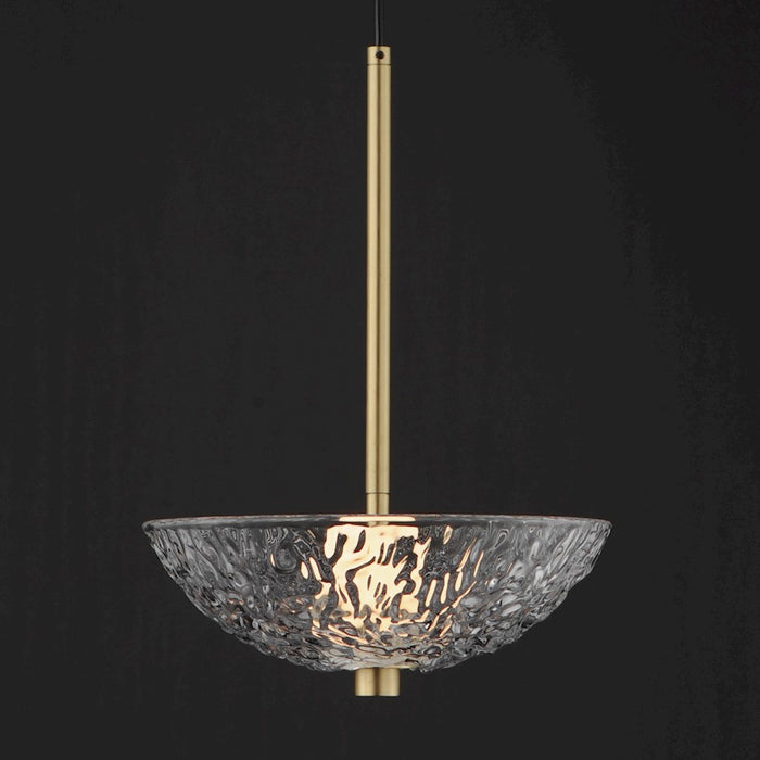 Maxim Lighting Metropolis 1 Light Wall Sconce, Brass/Textured Clear