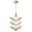 Maxim Lighting Metropolis 3 Light Pendant, Brass/Textured Clear