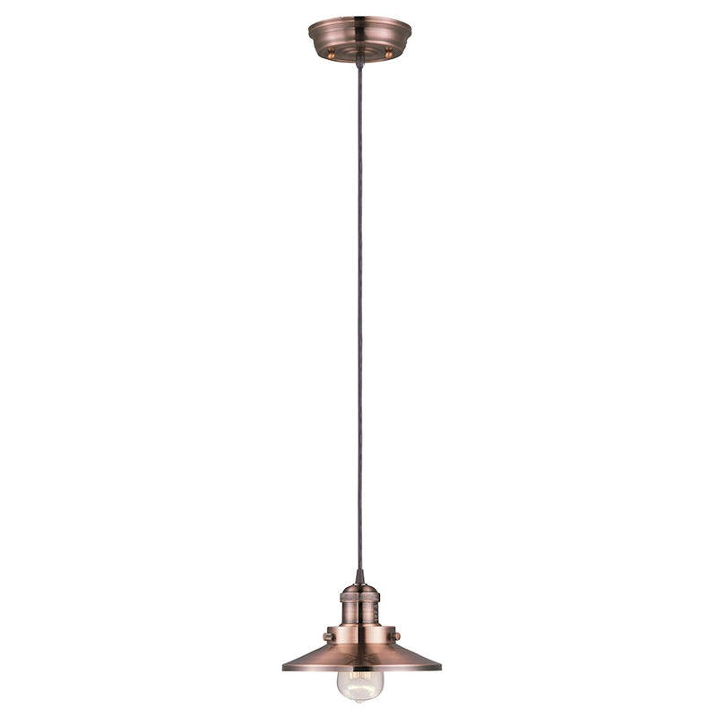 Maxim Mini Hi-Bay 1-Light Pendant w/ Bulb in Antique Copper