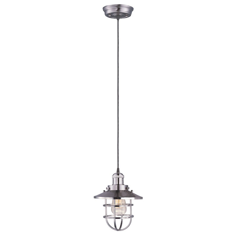 Maxim Lighting Mini Hi-Bay 1 Light Pendant, Satin Nickel