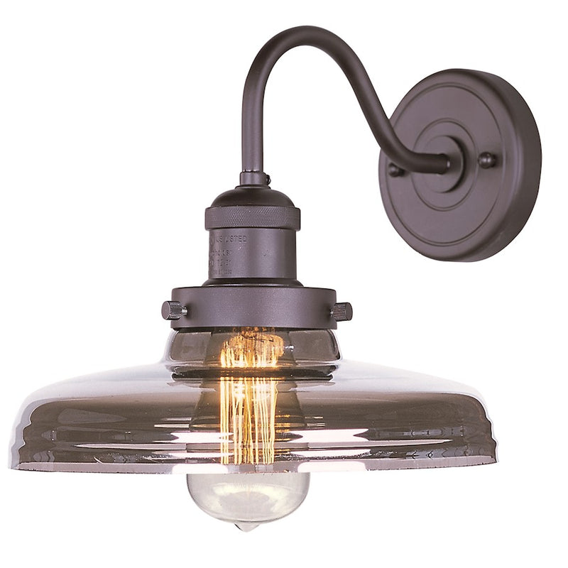 Maxim Mini Hi-Bay 1-Light Wall Sconce w/ Bulb in Bronze