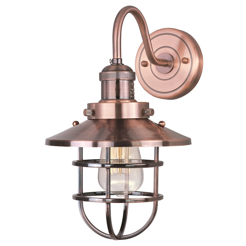 Maxim Lighting Mini Hi-Bay 1 Light Wall Sconce with Bulb, Copper