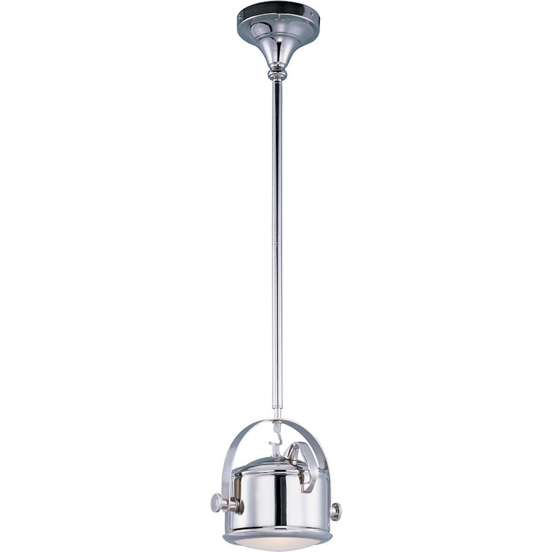Maxim Hi-Bay 1-Light Pendant/Flush Mount/Wall Sconce in Satin Nickel