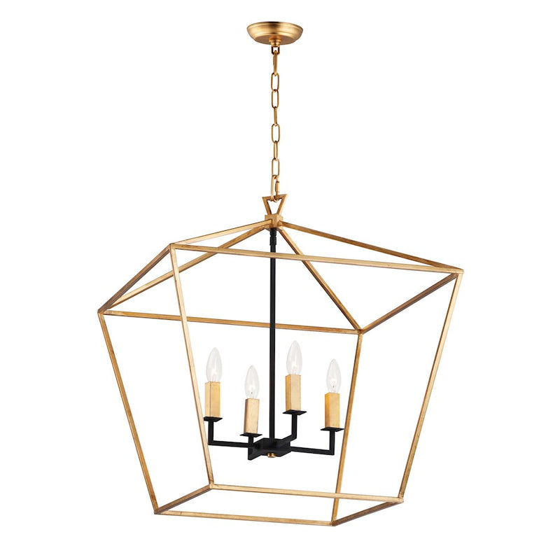 Maxim Lighting Abode 4-Light Large Chandelier, Gold/Black
