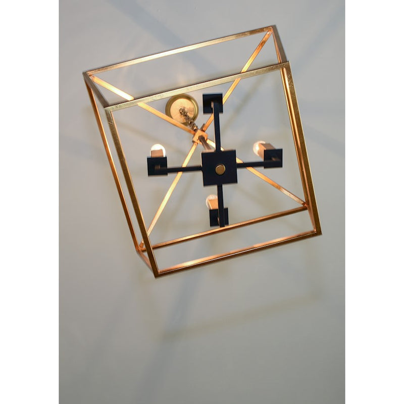 Maxim Lighting Abode 4-Light Large Chandelier, Gold/Black