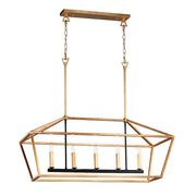 Maxim Lighting Abode 5-Light Chandelier, Gold Leaf/Textured Black
