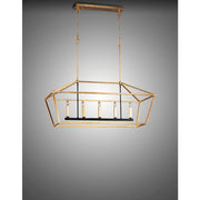 Maxim Lighting Abode 5-Light Chandelier, Gold Leaf/Textured Black