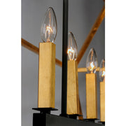 Maxim Lighting Abode 5-Light Chandelier, Gold Leaf/Textured Black