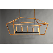 Maxim Lighting Abode 5-Light Chandelier, Gold Leaf/Textured Black