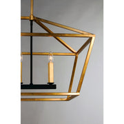 Maxim Lighting Abode 5-Light Chandelier, Gold Leaf/Textured Black