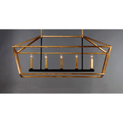 Maxim Lighting Abode 5-Light Chandelier, Gold Leaf/Textured Black