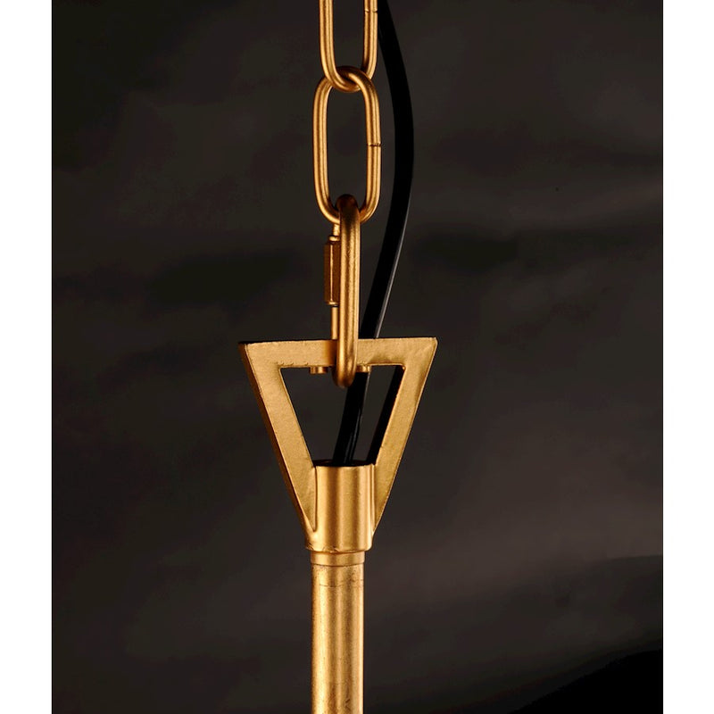 Maxim Lighting Abode 5-Light Chandelier, Gold Leaf/Textured Black