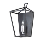 Maxim Lighting Abode 1-Light Wall Mount, Black/Polished Nickel