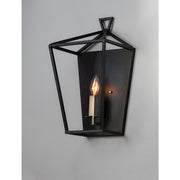 Maxim Lighting Abode 1-Light Wall Mount, Black/Polished Nickel