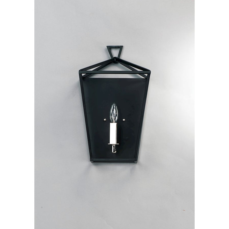 Maxim Lighting Abode 1-Light Wall Mount, Black/Polished Nickel