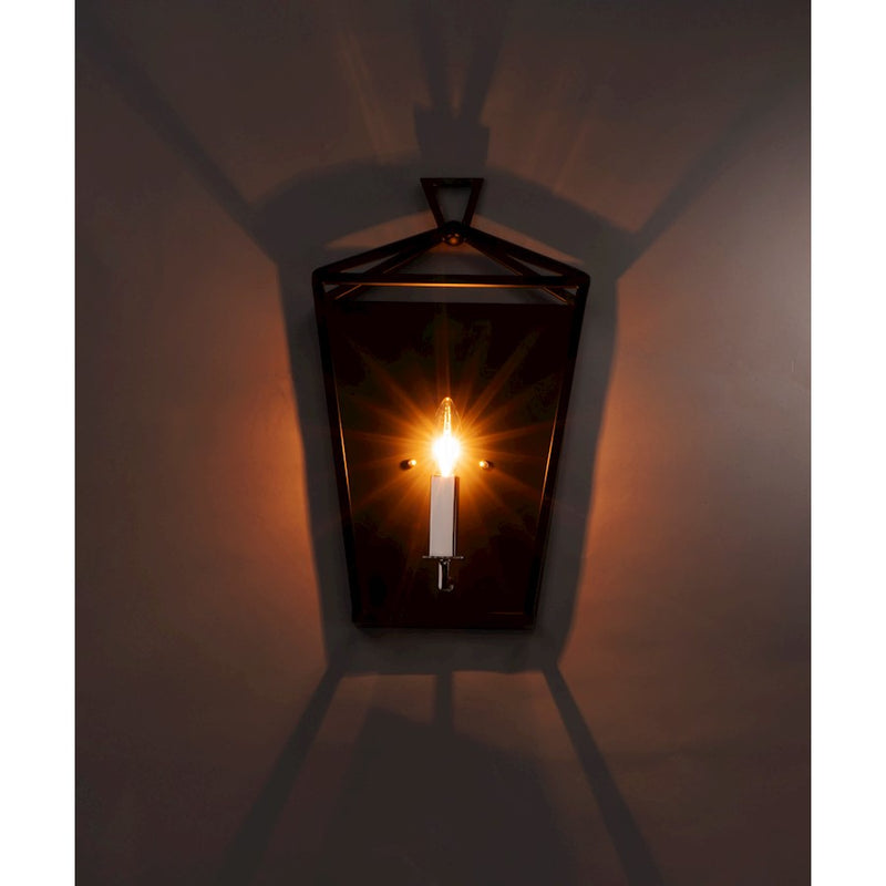 Maxim Lighting Abode 1-Light Wall Mount, Black/Polished Nickel