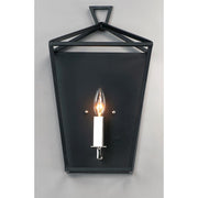 Maxim Lighting Abode 1-Light Wall Mount, Black/Polished Nickel