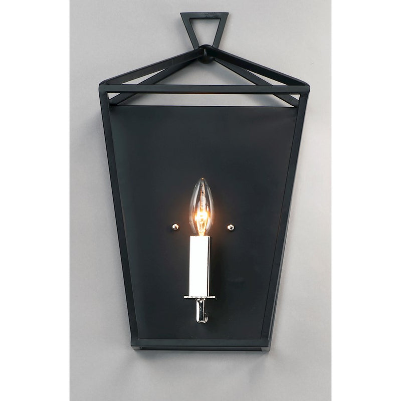 Maxim Lighting Abode 1-Light Wall Mount, Black/Polished Nickel