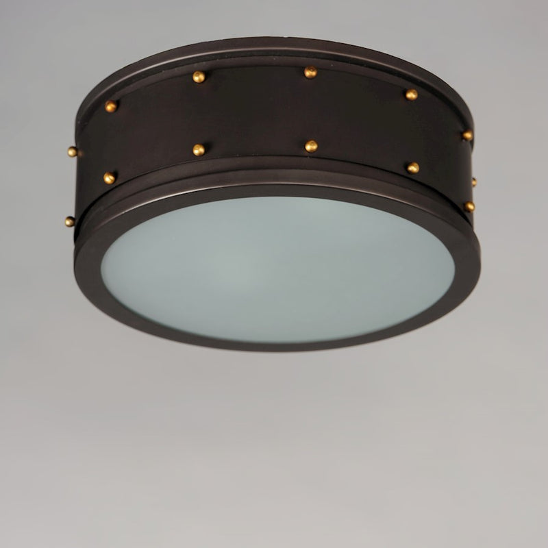 Maxim Lighting Trestle 2-Light Flush Mount, Oil Rubbed Bronze/Brass