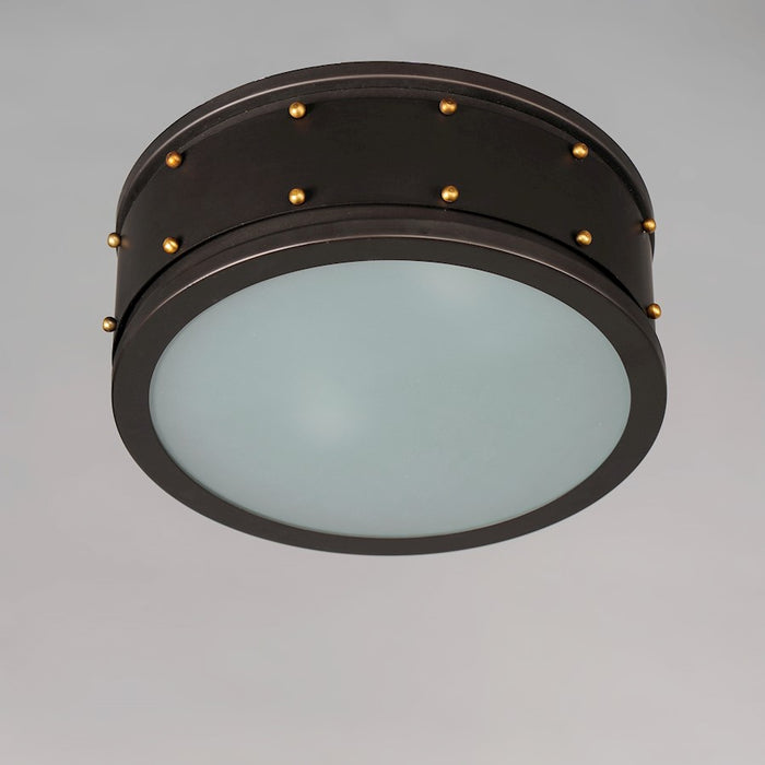 Maxim Lighting Trestle 2-Light Flush Mount, Oil Rubbed Bronze/Brass