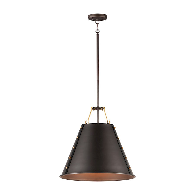 Maxim Lighting Trestle 1-Light Pendant, Oil Rubbed Bronze/Brass