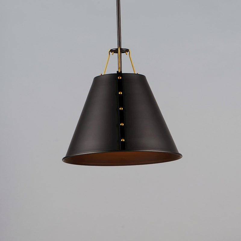 Maxim Lighting Trestle 1-Light Pendant, Oil Rubbed Bronze/Brass