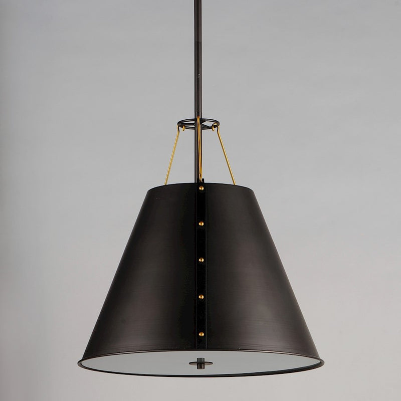 Maxim Lighting Trestle 3-Light Pendant, Oil Rubbed Bronze/Brass