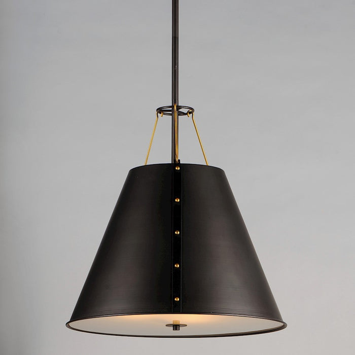 Maxim Lighting Trestle 3-Light Pendant, Oil Rubbed Bronze/Brass